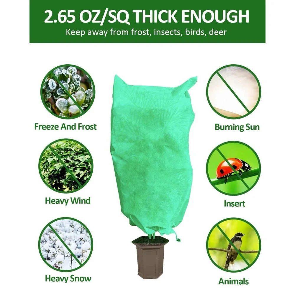4 AEAONE 24x32 PLant Covers With Built In Closure String.